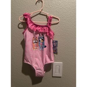 NWT Bluey Pink One Piece Girl's Swimsuit